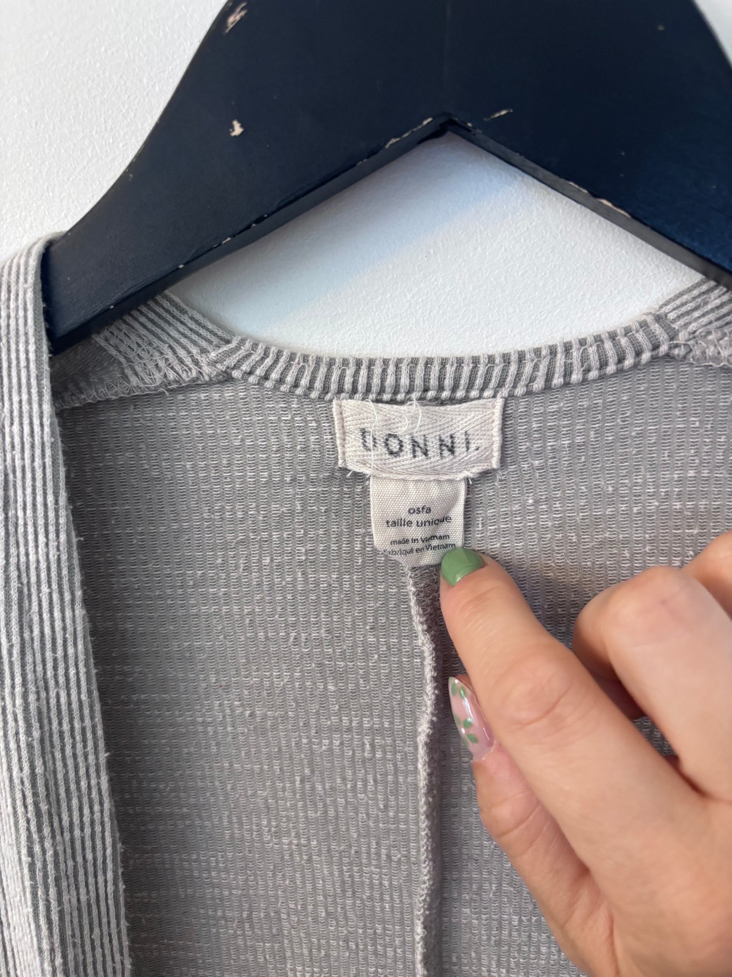 Donni Striped/Ribbed Relaxed Cardigan | OS (Medium fit)