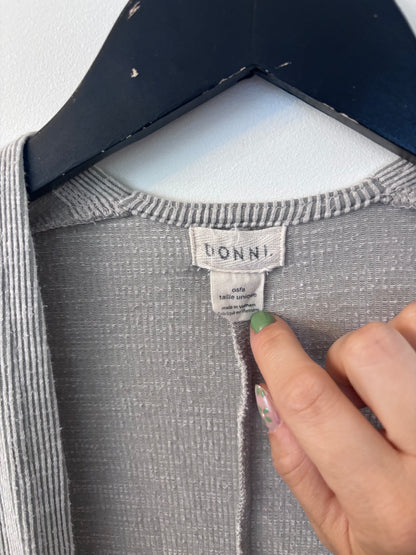 Donni Striped/Ribbed Relaxed Cardigan | OS (Medium fit)