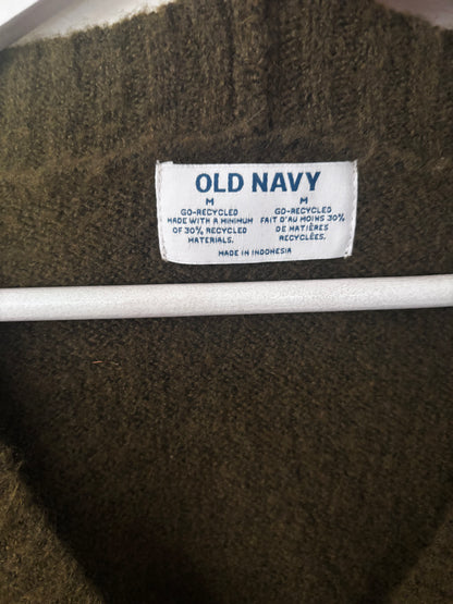 Old Navy Dark Green Cardigan | Medium (oversized)