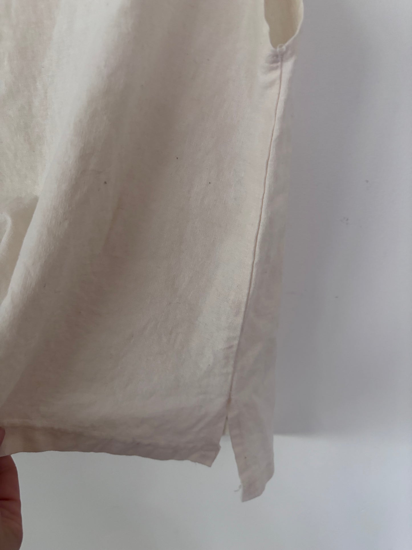 Peplum Co Linen Tara Top in Buttercream | Sz Small