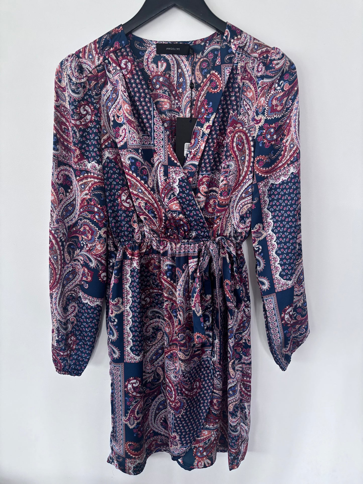 AngelEye Paisley Faux Wrap Dress NWT | Sz Small