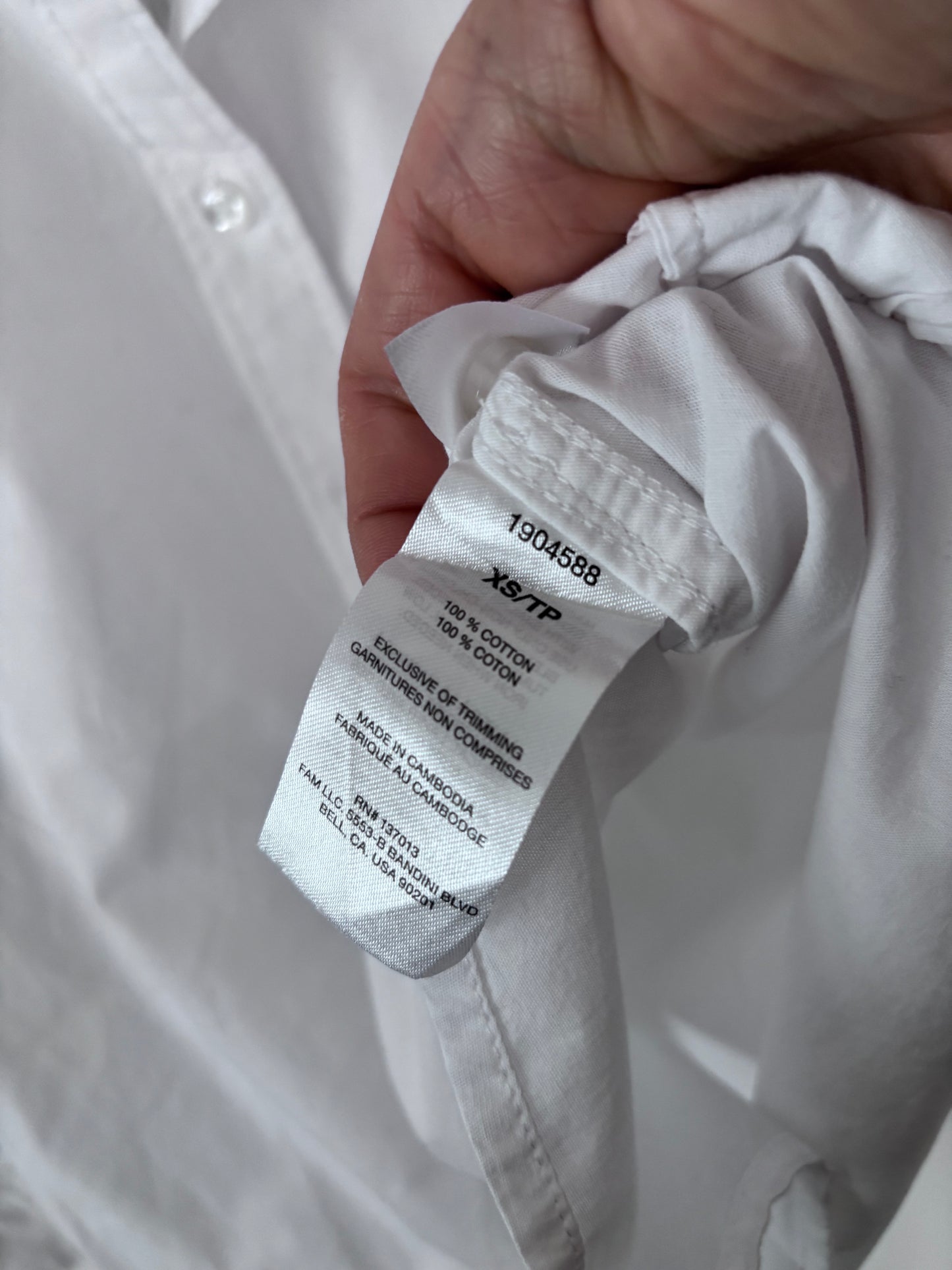 Gap Long Sleeve Button Down White | Sz XS (Oversized, fits Sz Small)