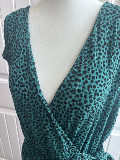 MINKPINK Teal Eyes Wide Wrap Dress | Sz Large