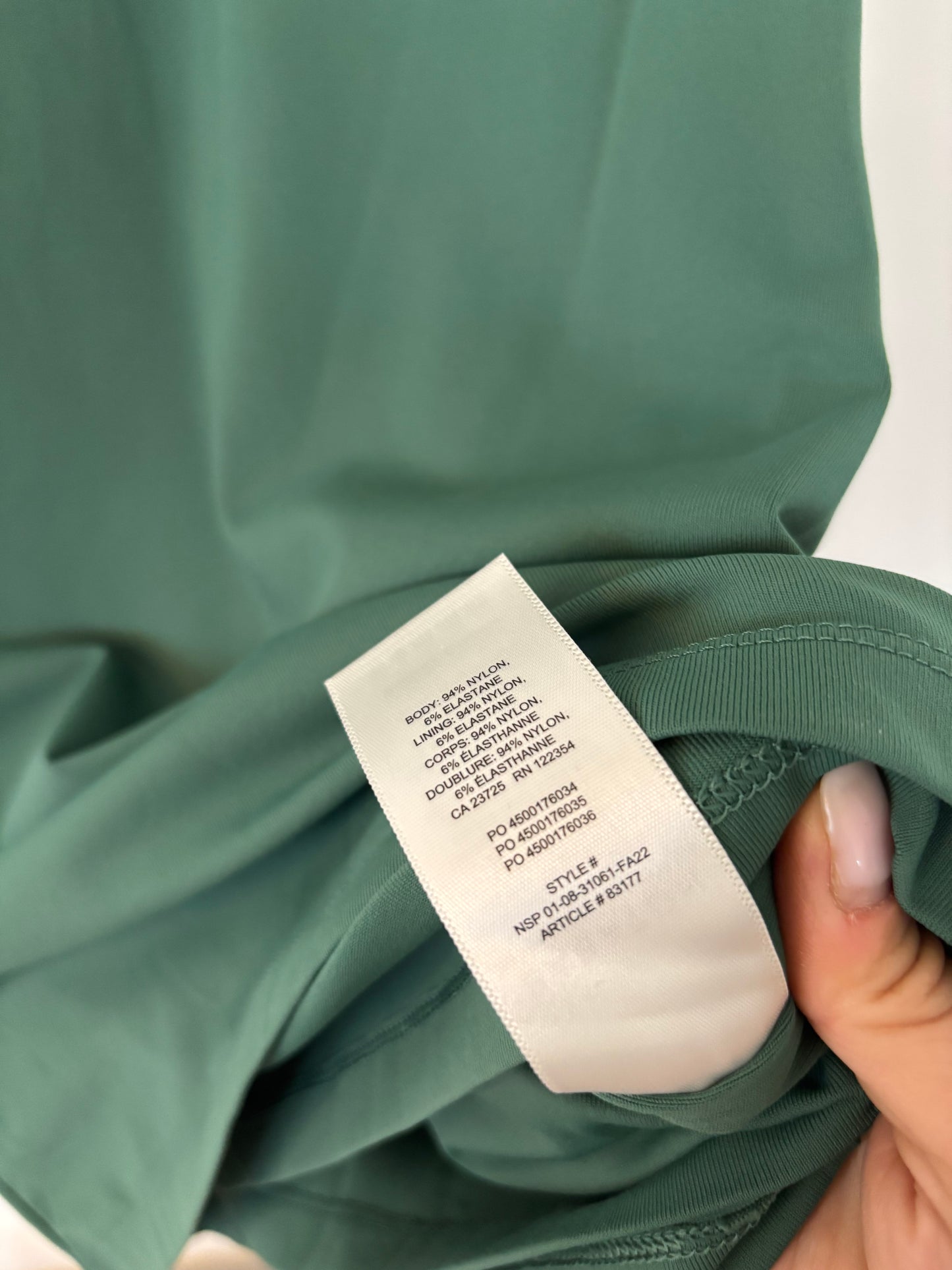 Babaton/Aritzia Green Mini Dress | XS