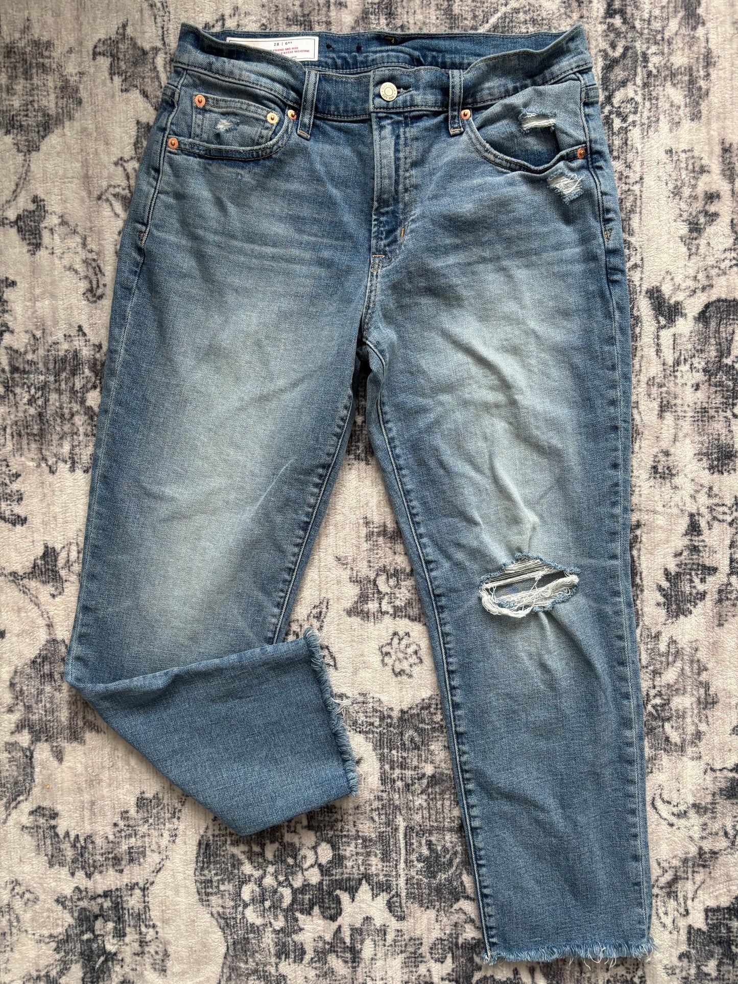Gap Girlfriend Midrise Jeans / New | Sz 28 or 6 (J131E13)