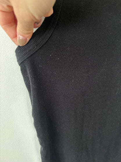 Rachel Zoe Ribbed Black Tank Top | Sz Medium