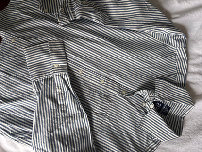 Gap Striped Blue/White Organic Poplin Big Shirt NWT | Sz XS (fits sz Medium)