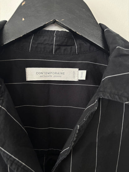 Contemporaine Boxy Pinstripe Poplin Top | Sz XS (oversized)