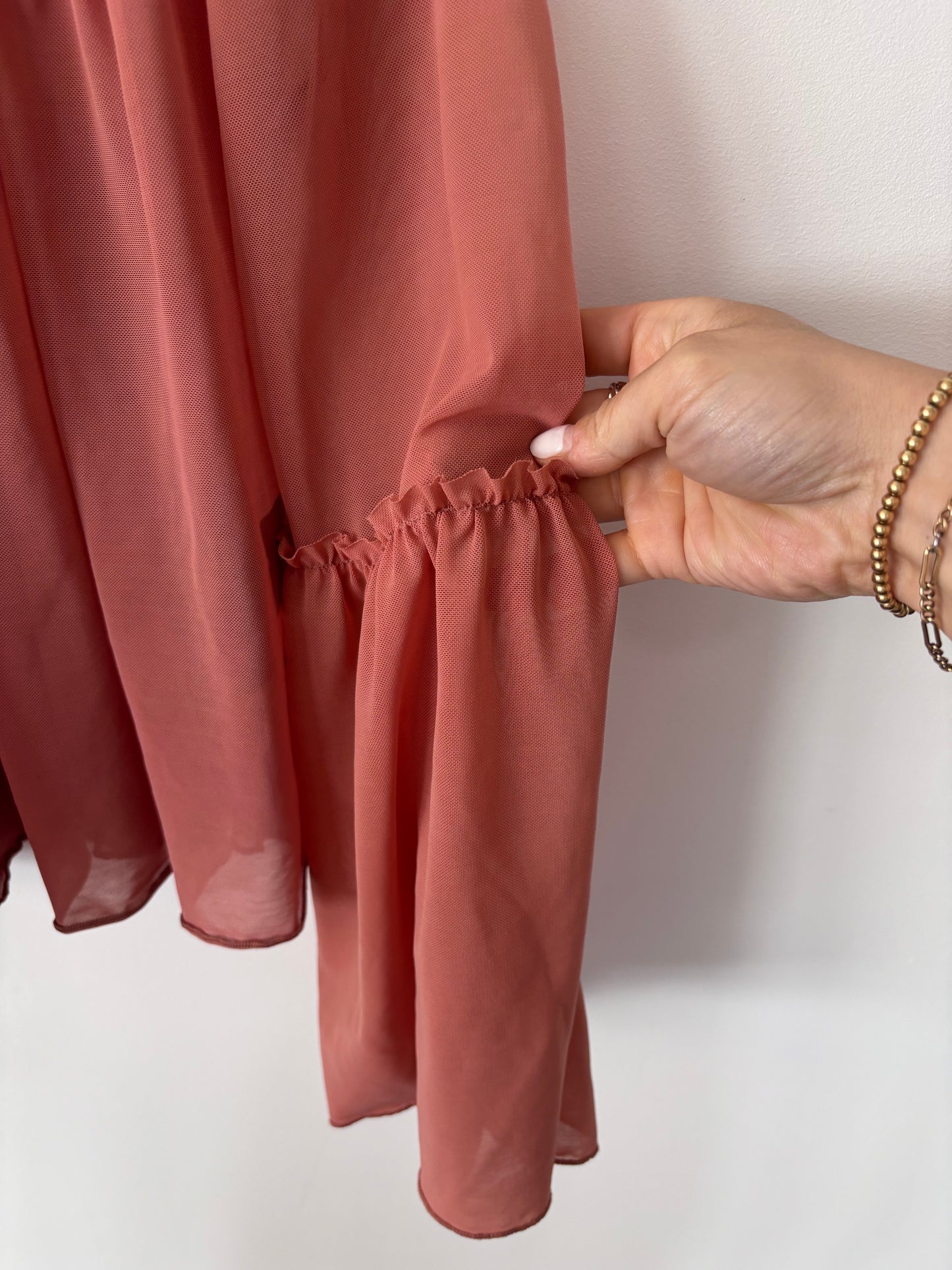 H&M Divided Sheer Ruffled Blouse | Sz Medium