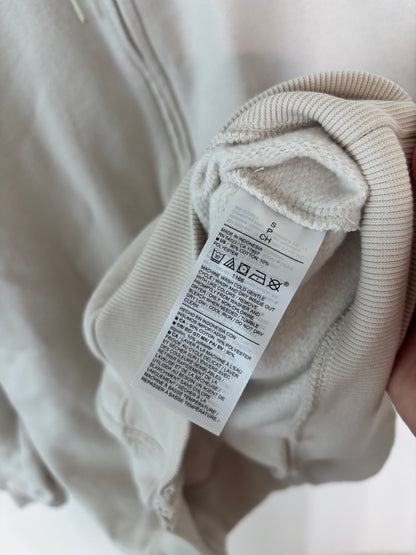 Old Navy Oversized Zip Hoodie Light Oatmeal | Sz Small (fits large)