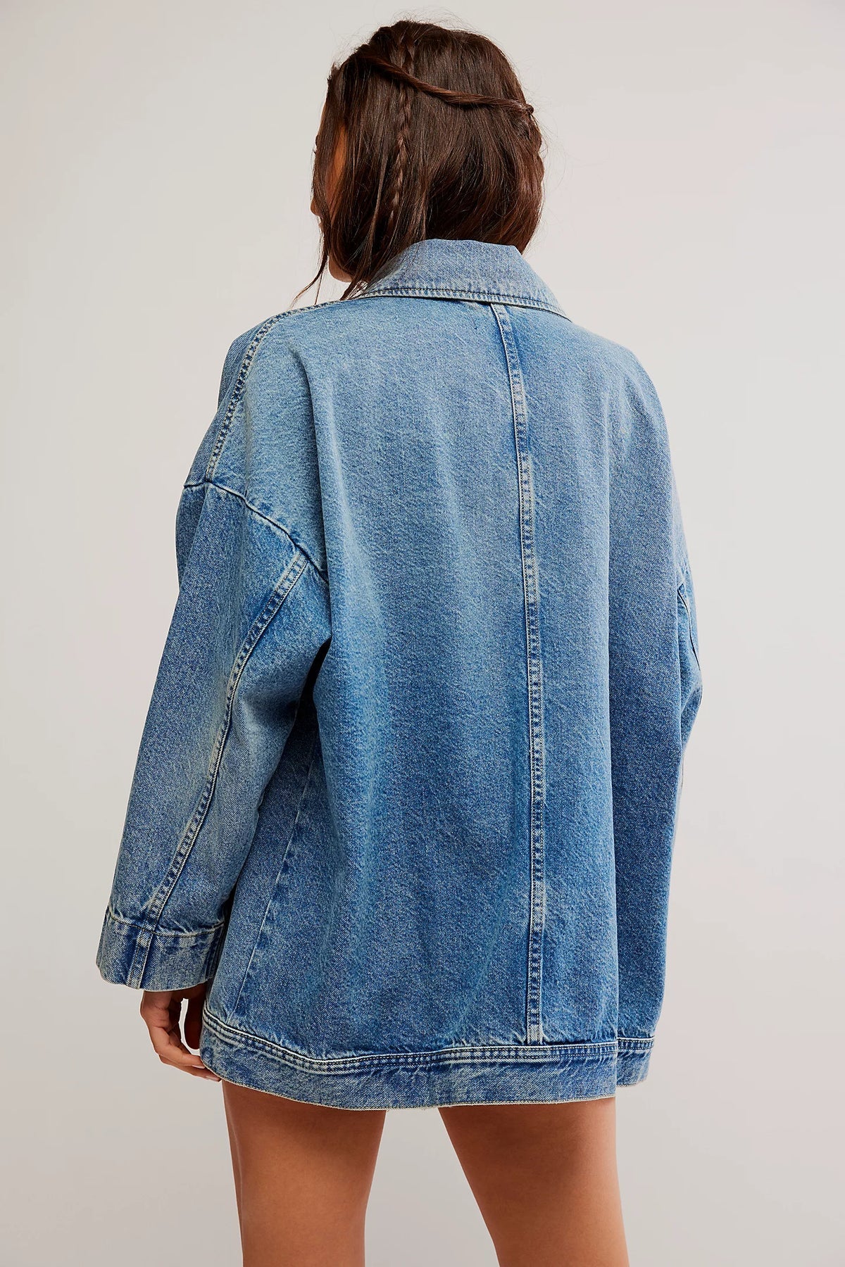 Free People Avery Denim Jacket | Sz Small (Fits like Large)(AG1)