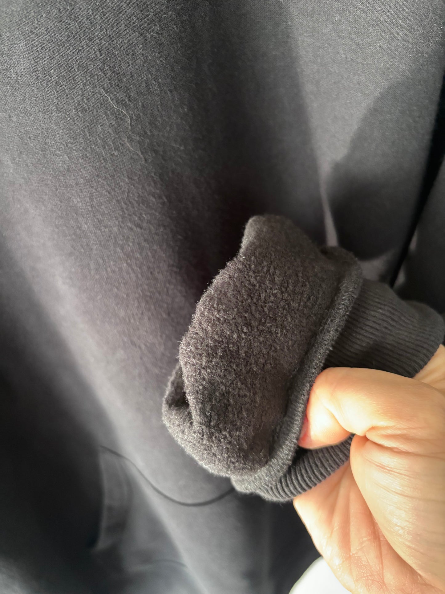 Skims Oversized Cotton Fleece Hoodie in Onyx | XXS (fits like Small)