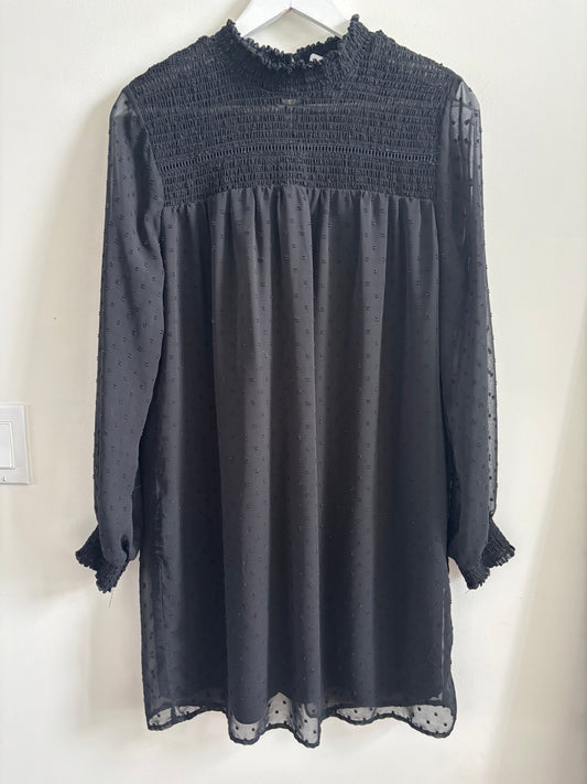 Dex High Neck Polka Dot Dress | Large