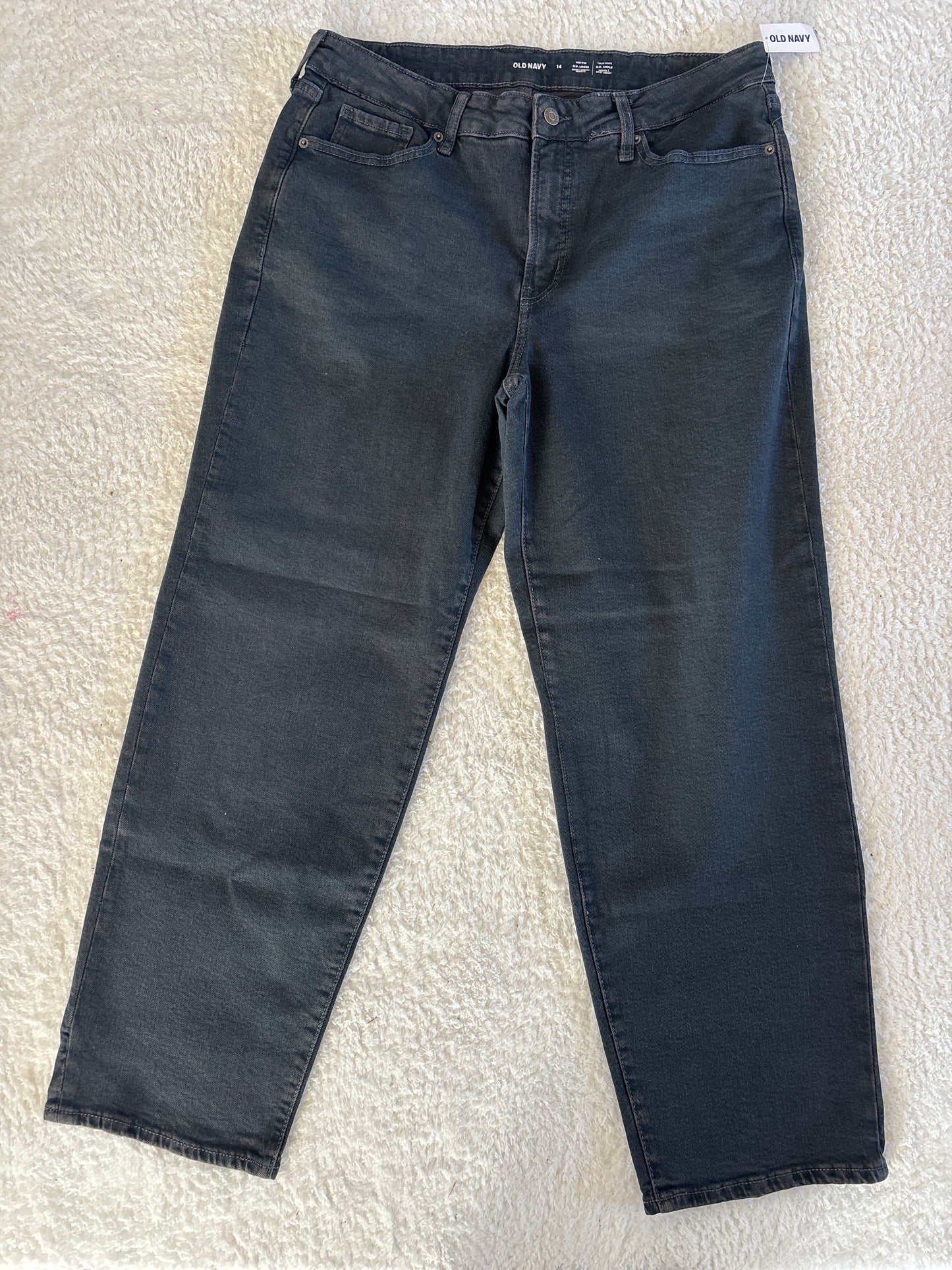 Old Navy HR O.G. Loose Dark Wash Denim | Sz 14 NWT (N13N18)
