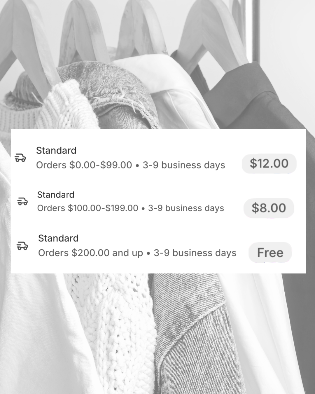 Shipping information!