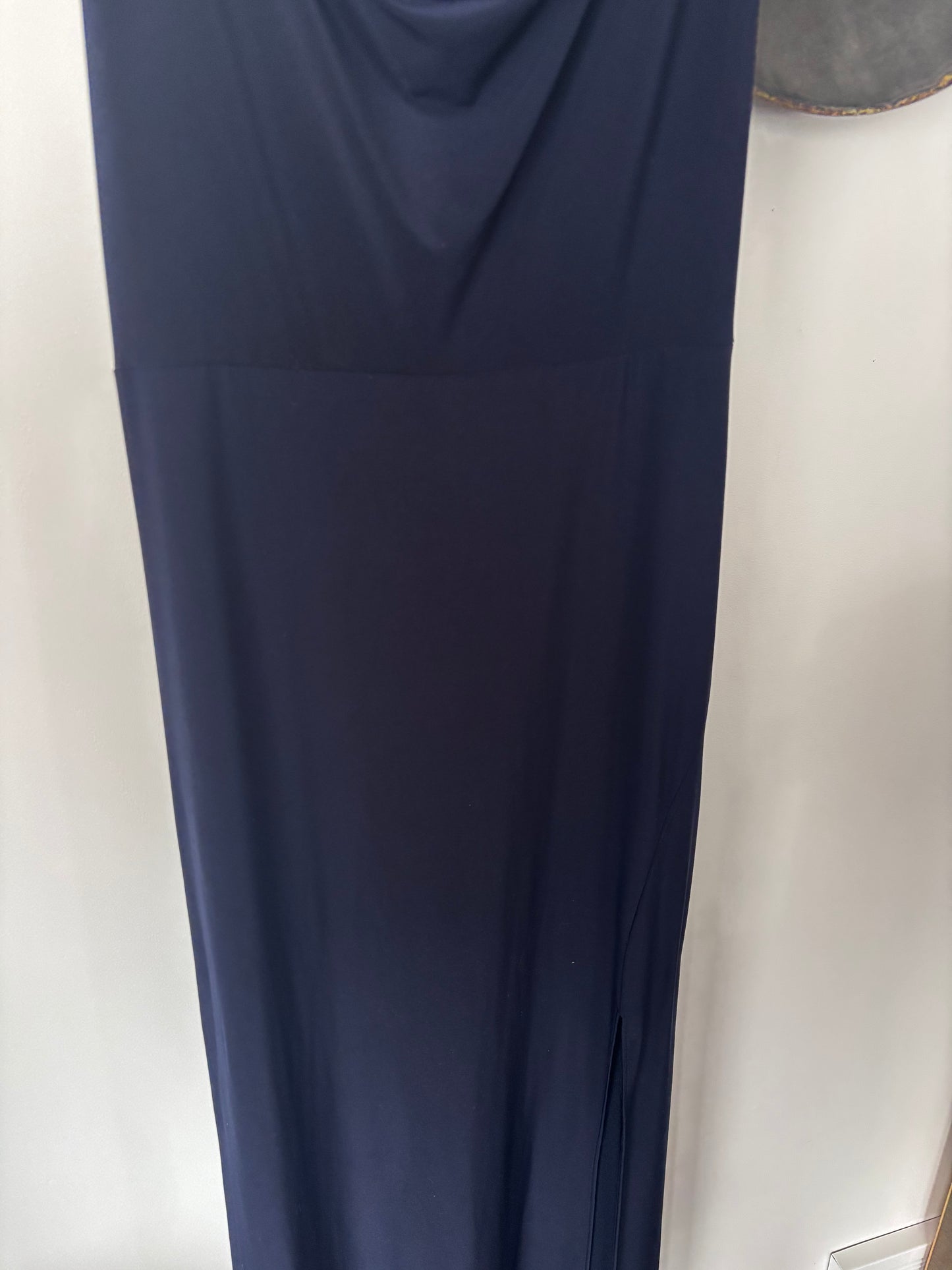Le Chateau Navy Cowl Neck Maxi Dress | Sz Large