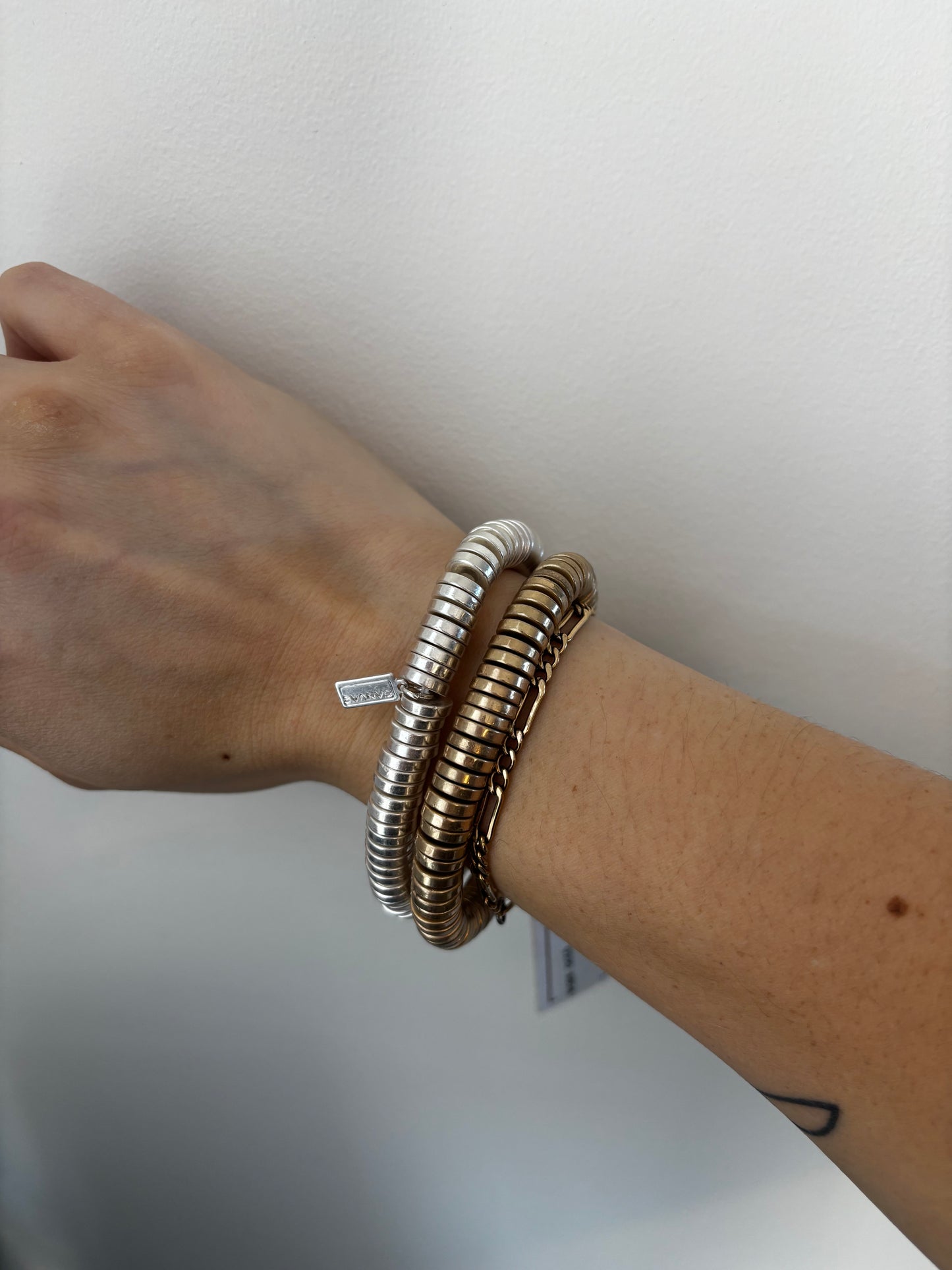 Canvas Laurel Beaded Bracelet (worn gold) New*