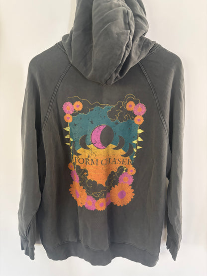 Jackson Rowe "Storm Chaser" Hoodie in Washed Black | Sz Small (oversized)
