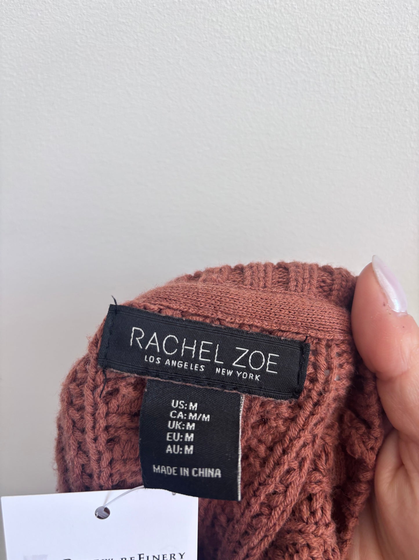 Rachel Zoe Brown Knit Sleeveless Sweater | Sz Medium (CS46A7)