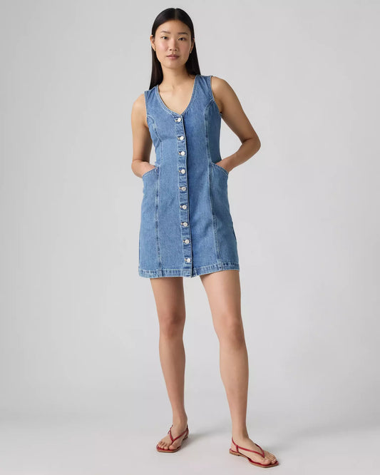 Levi's Vianna Denim Vest Dress | Sz Large