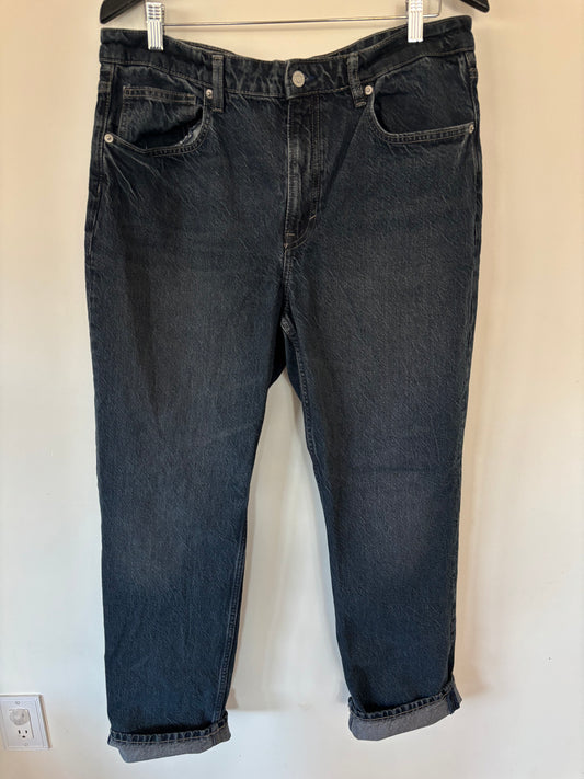 H&M Dark Wash HR Straight Leg Denim | Sz 16 (N14N19)