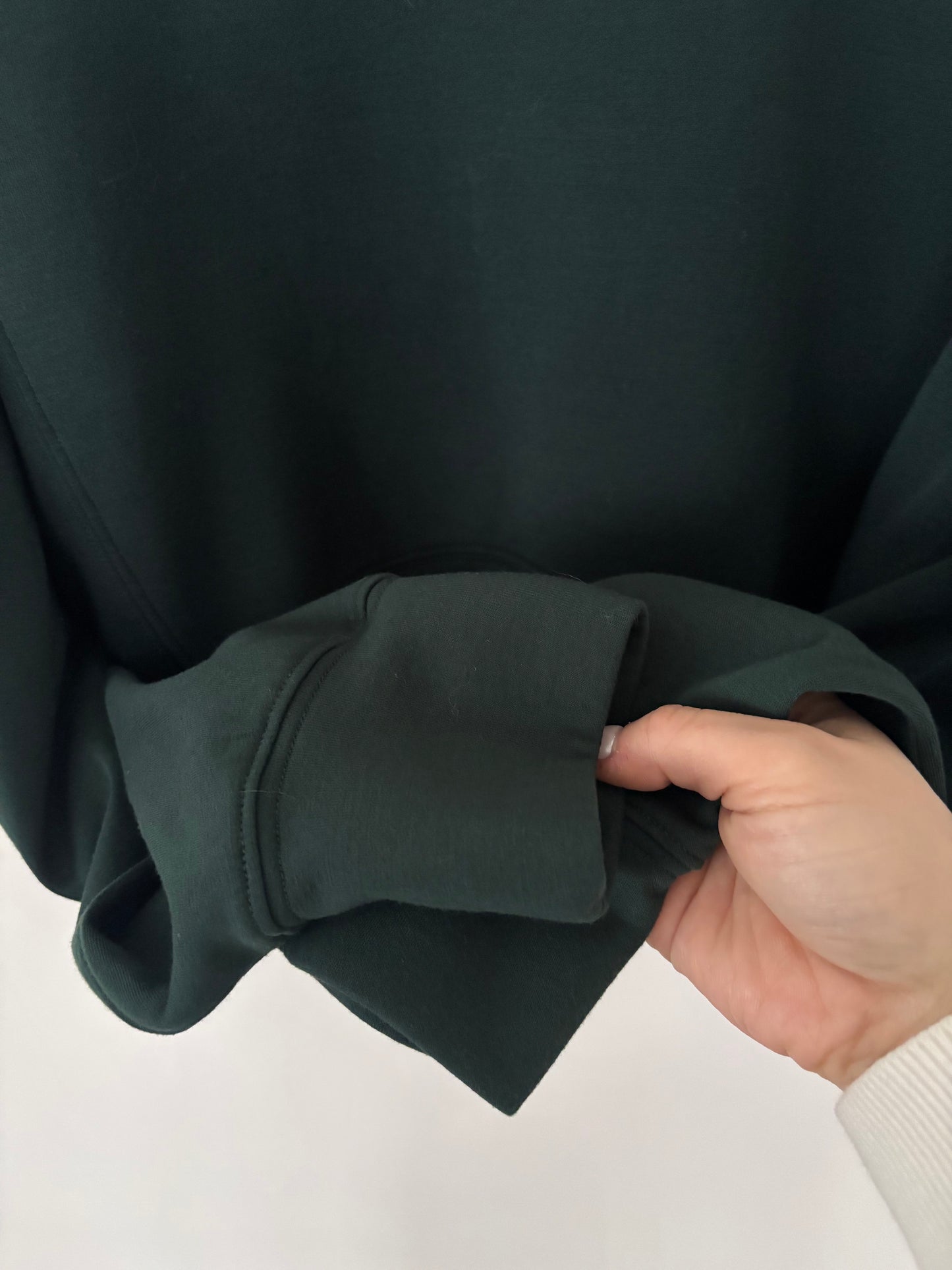 Abercrombie (YPB) Cropped Dark Green Pullover (flaw) | Sz XS (fits S/M)