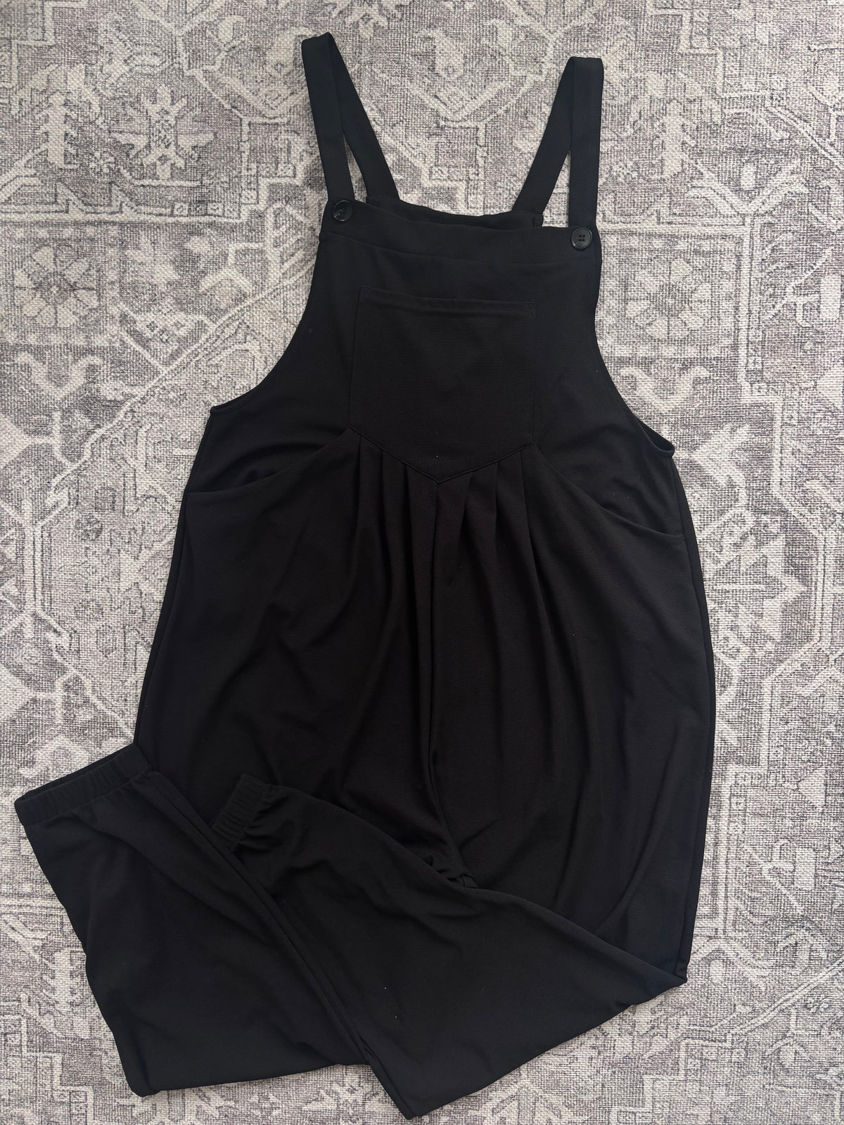 No Brand Black Loose Fit Overalls | Sz Medium (approx)