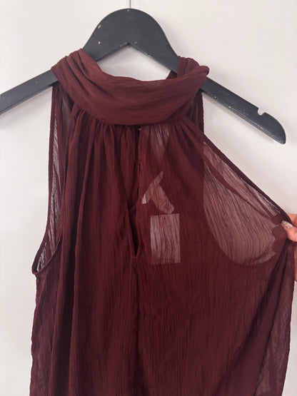H&M Chiffon Scarf Collar Top NWT | Sz Large