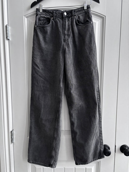Divided/H&M Black High Rise Baggy Denim (31" long) | Sz 4 or 27 (MS5)