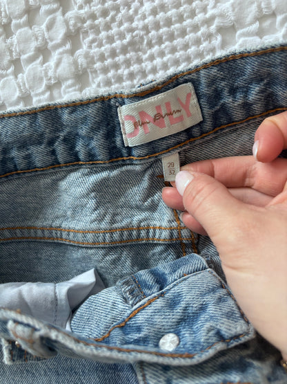 ONLY High Rise Straight Leg Denim | Sz 29 (small fit, 28)