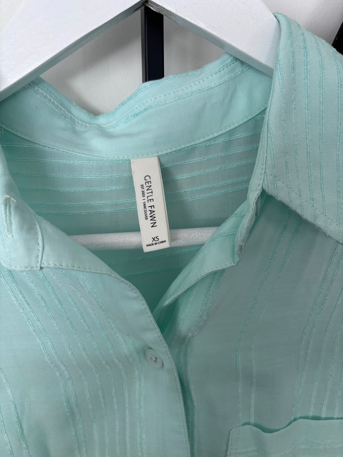 Gentle Fawn Paige Seaglass Button Up Top | Sz XS (fits sz small, oversized)(M14W7)