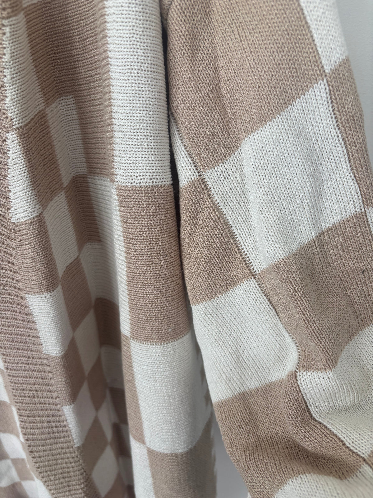 Annie Wear Checkered Open Cardigan | Sz Large