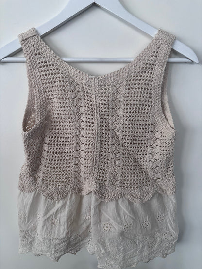 Rebellion Crochet Tank Top | Sz Large (fits Medium)