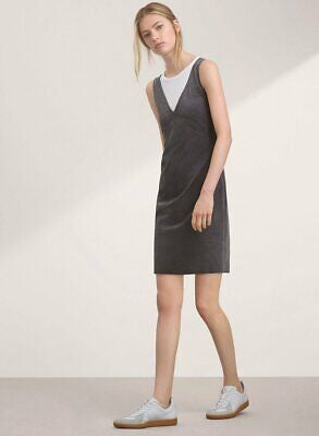 Wilfred Free/Aritzia Jones Black Vegan Suede Dress | 4