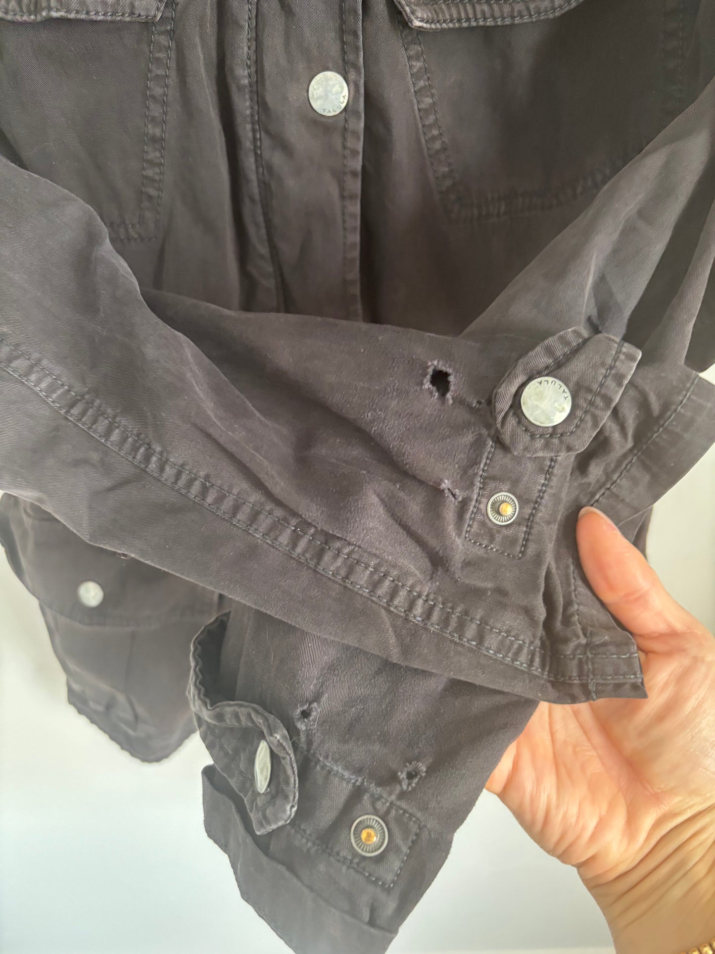 Talula / Aritzia Trooper Black Jacket | XXS (oversized, flaws)