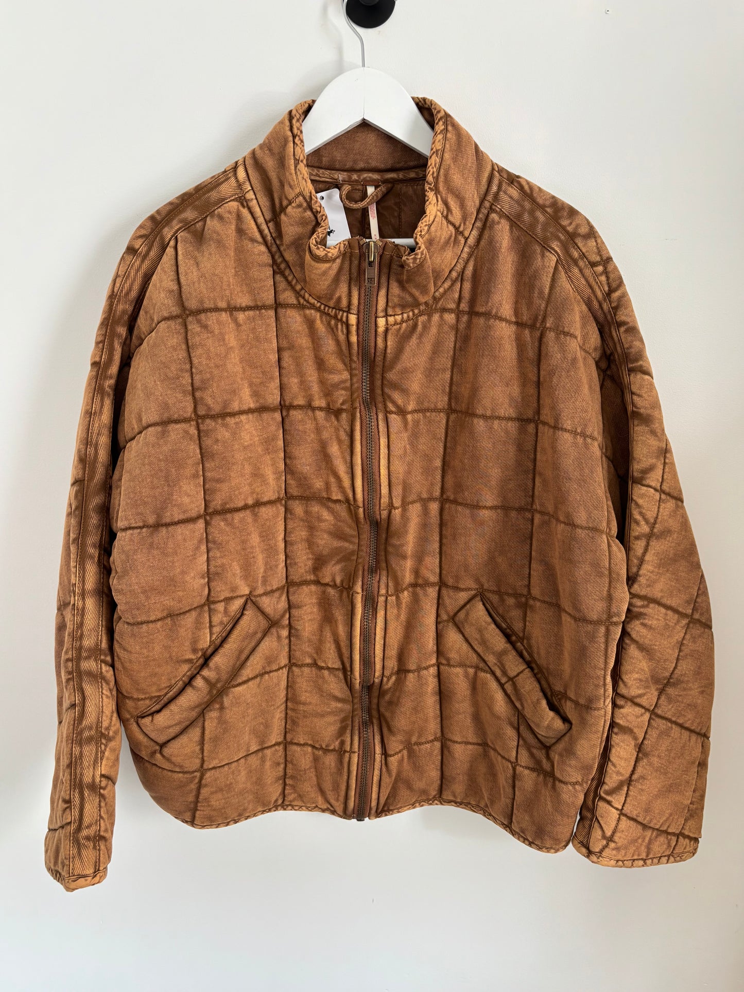 Free People Toasted Coconut Quilted Dolman Jacket | Medium (very oversized)