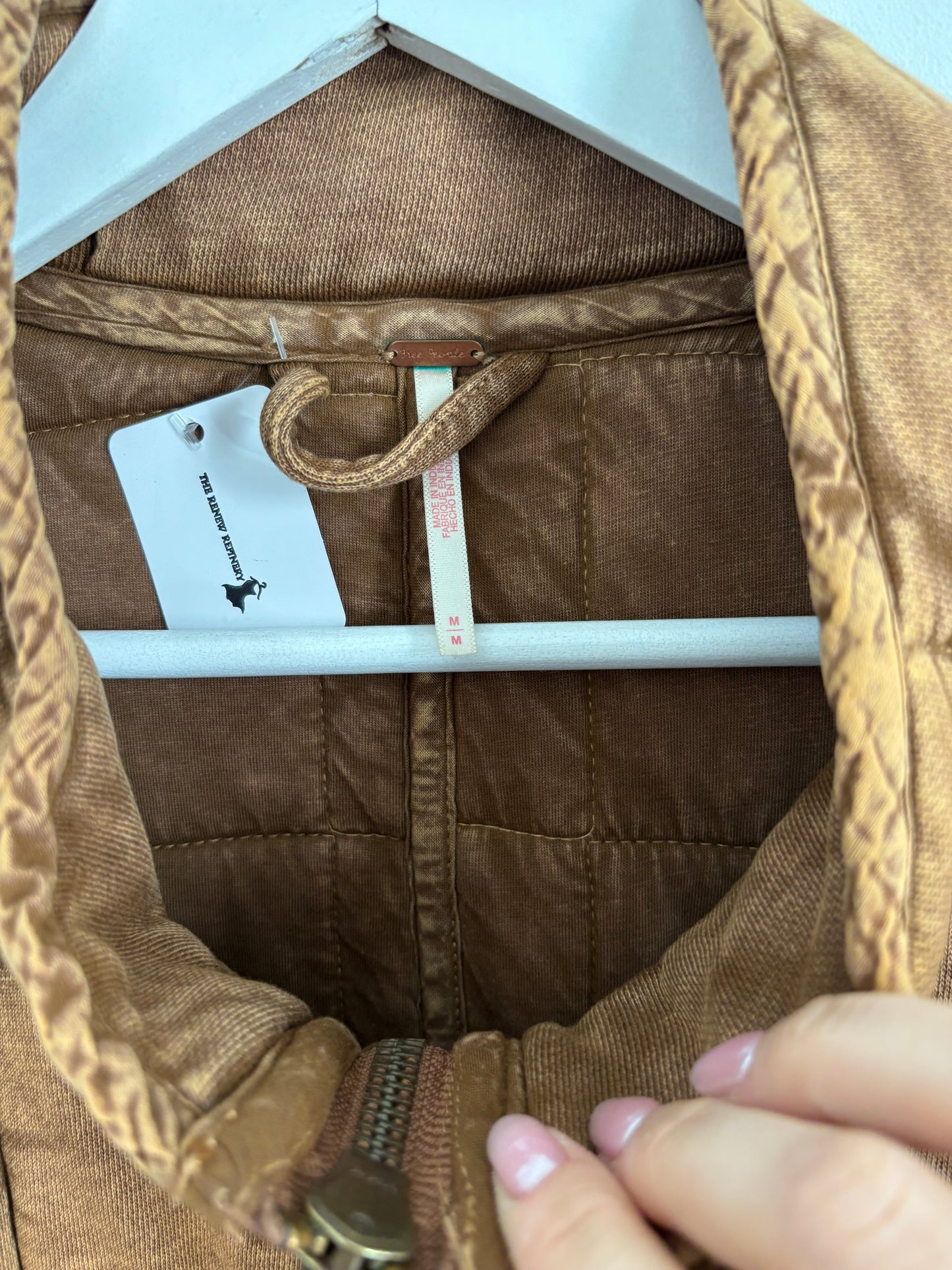 Free People Toasted Coconut Quilted Dolman Jacket | Medium (very oversized)