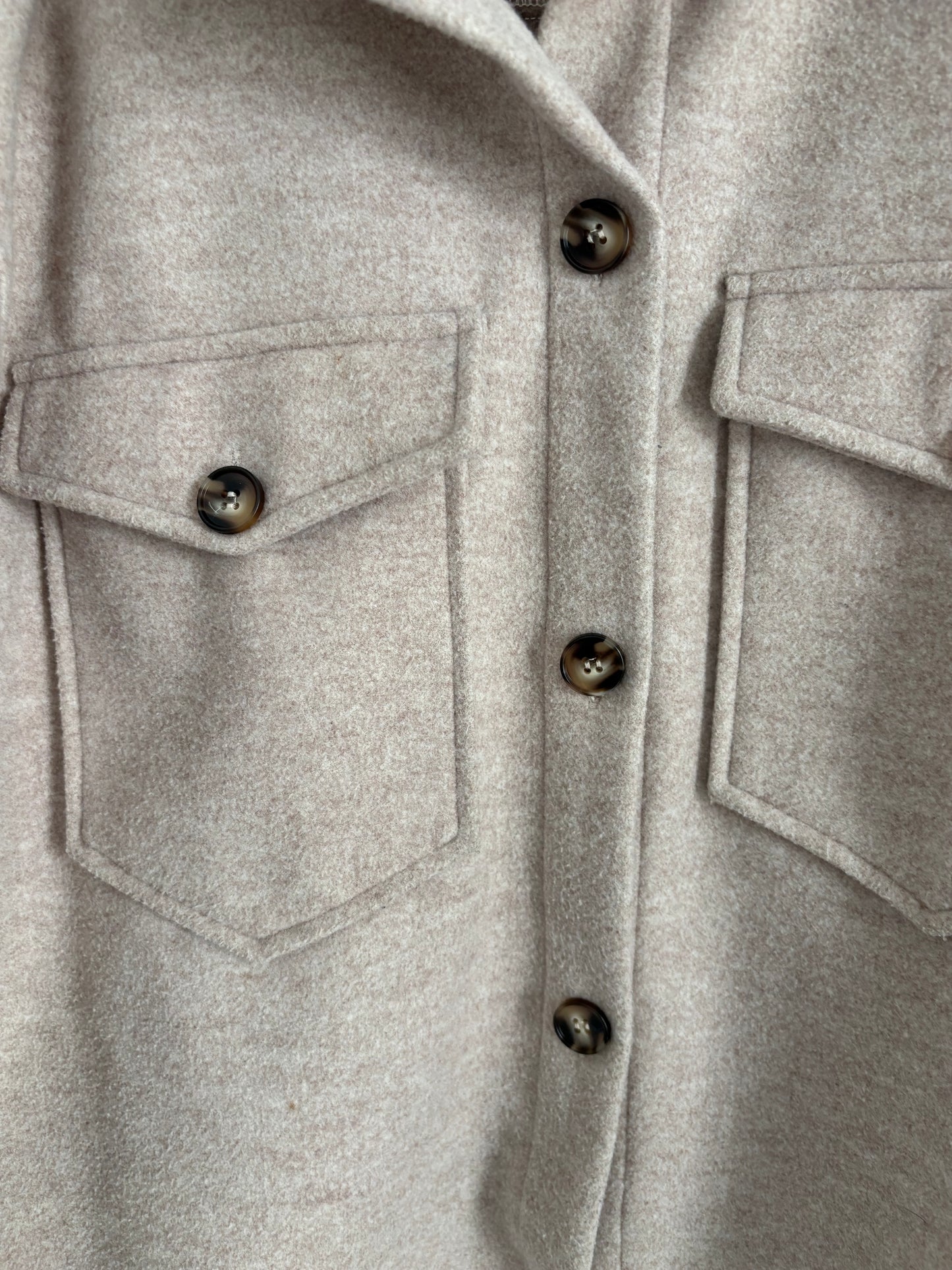 C'est Moi Beige Jacket | OS (would fit a large)