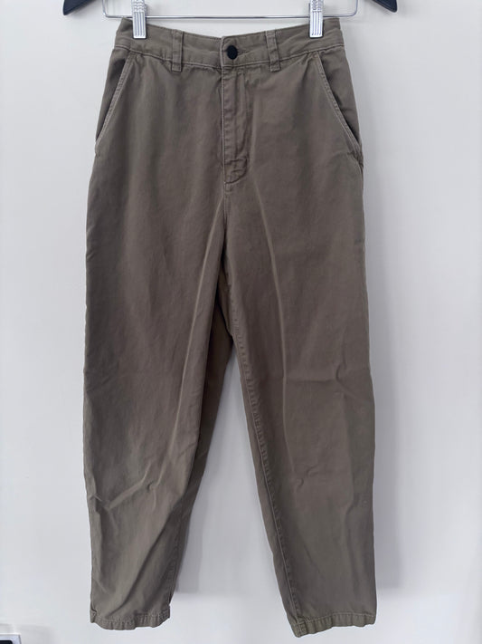 Dr Denim High Rise Tapered Khaki Pants  | Sz XS