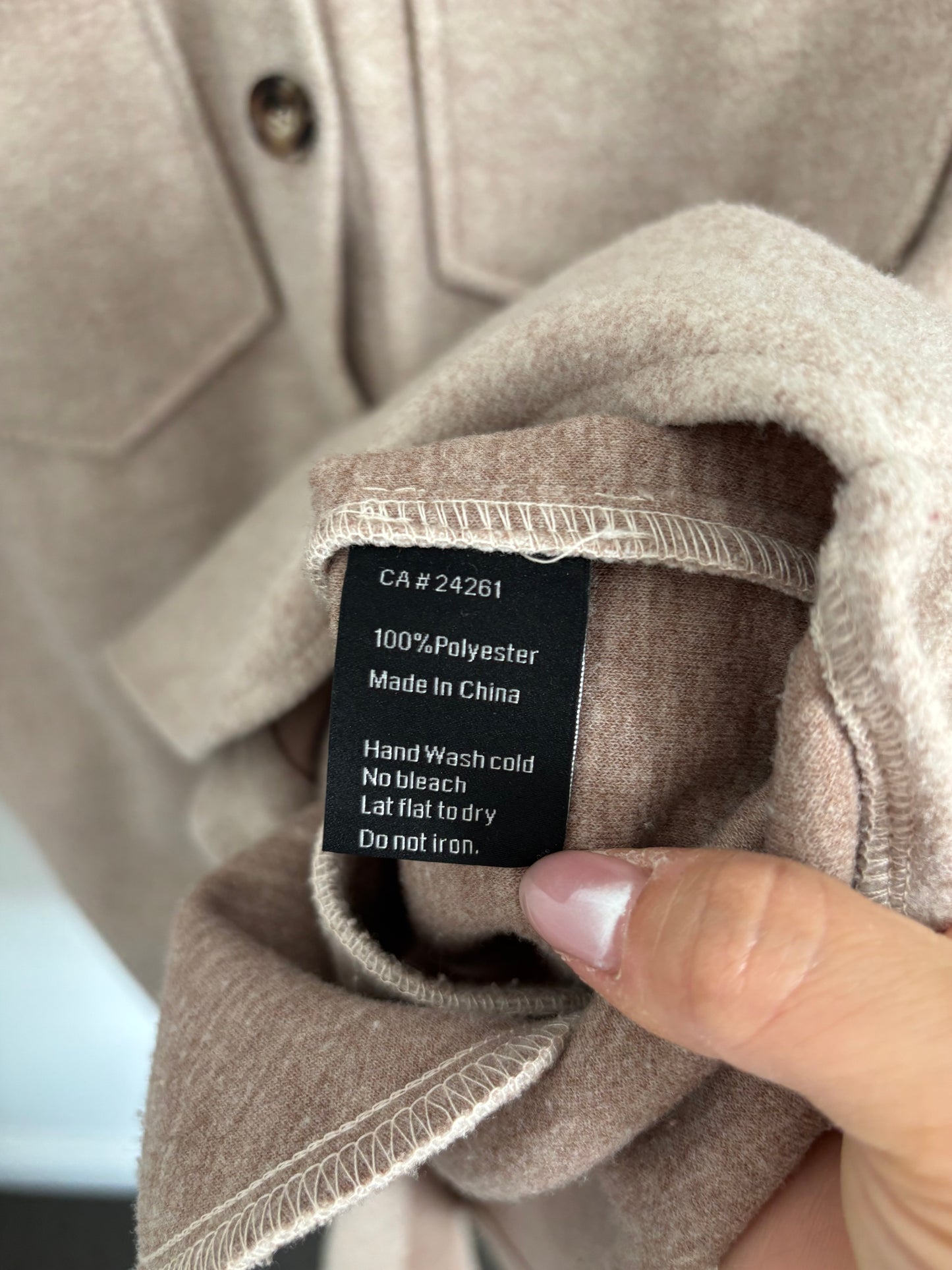 C'est Moi Beige Jacket | OS (would fit a large)