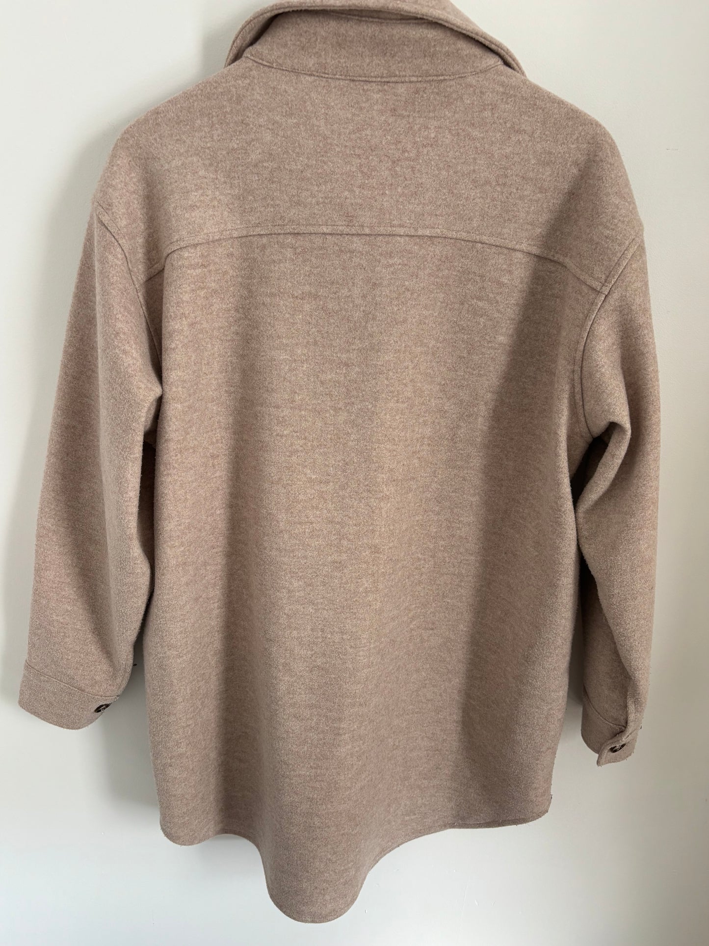 C'est Moi Beige Jacket | OS (would fit a large)