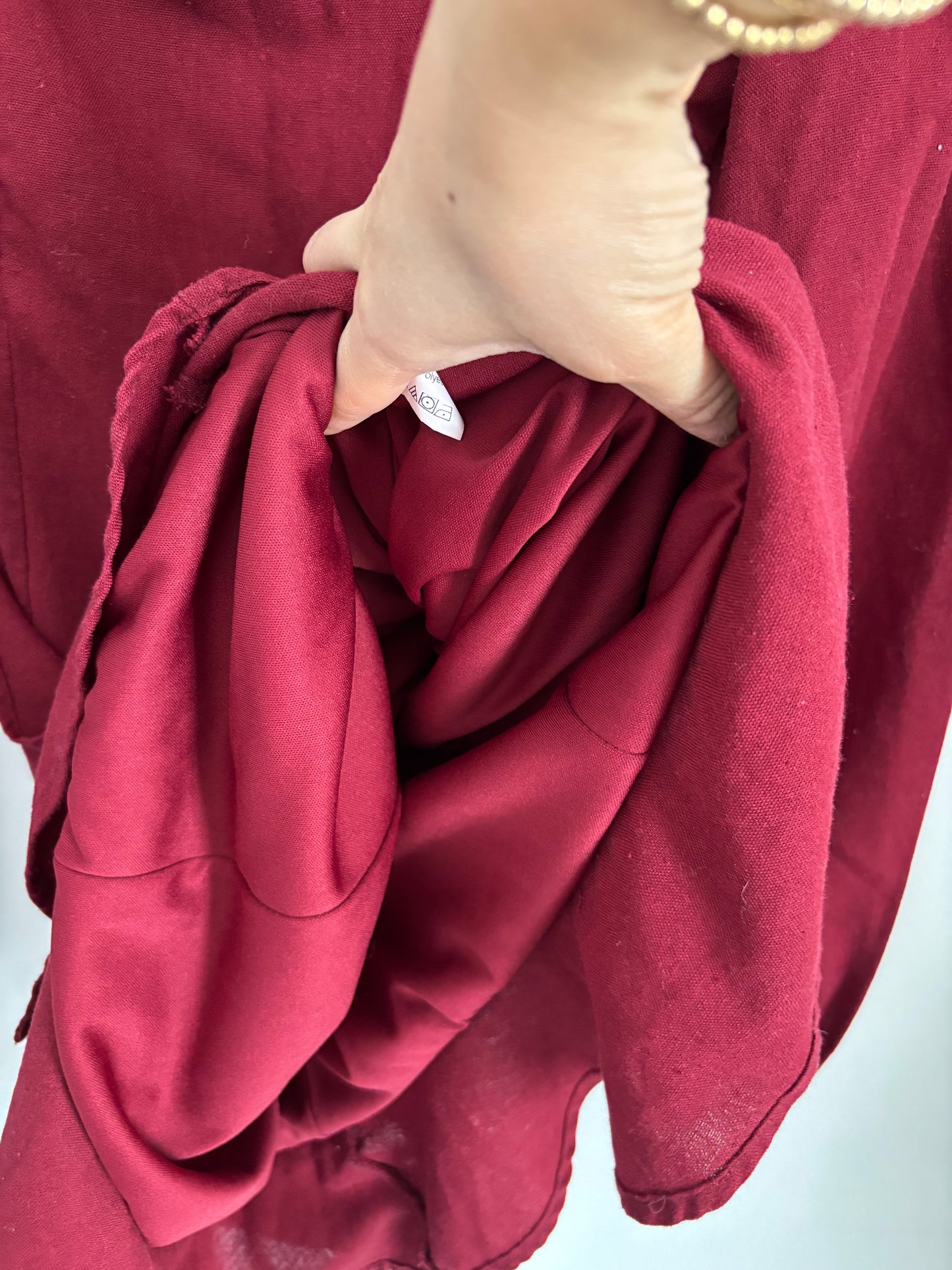 Princess Polly Burgundy Faux Wrap Skirt Dress | 12 / Large