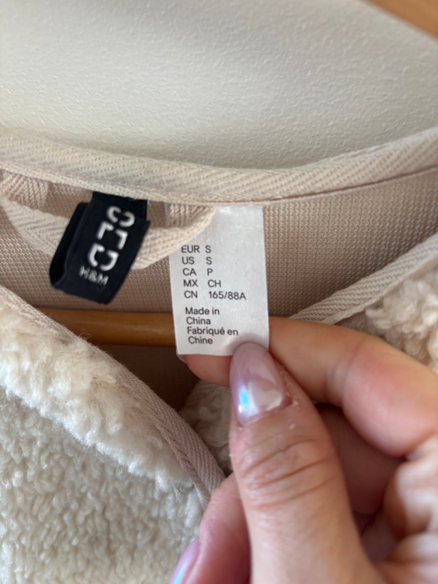 H&M Teddy Fleece Snap Up Jacket | Small (oversized)