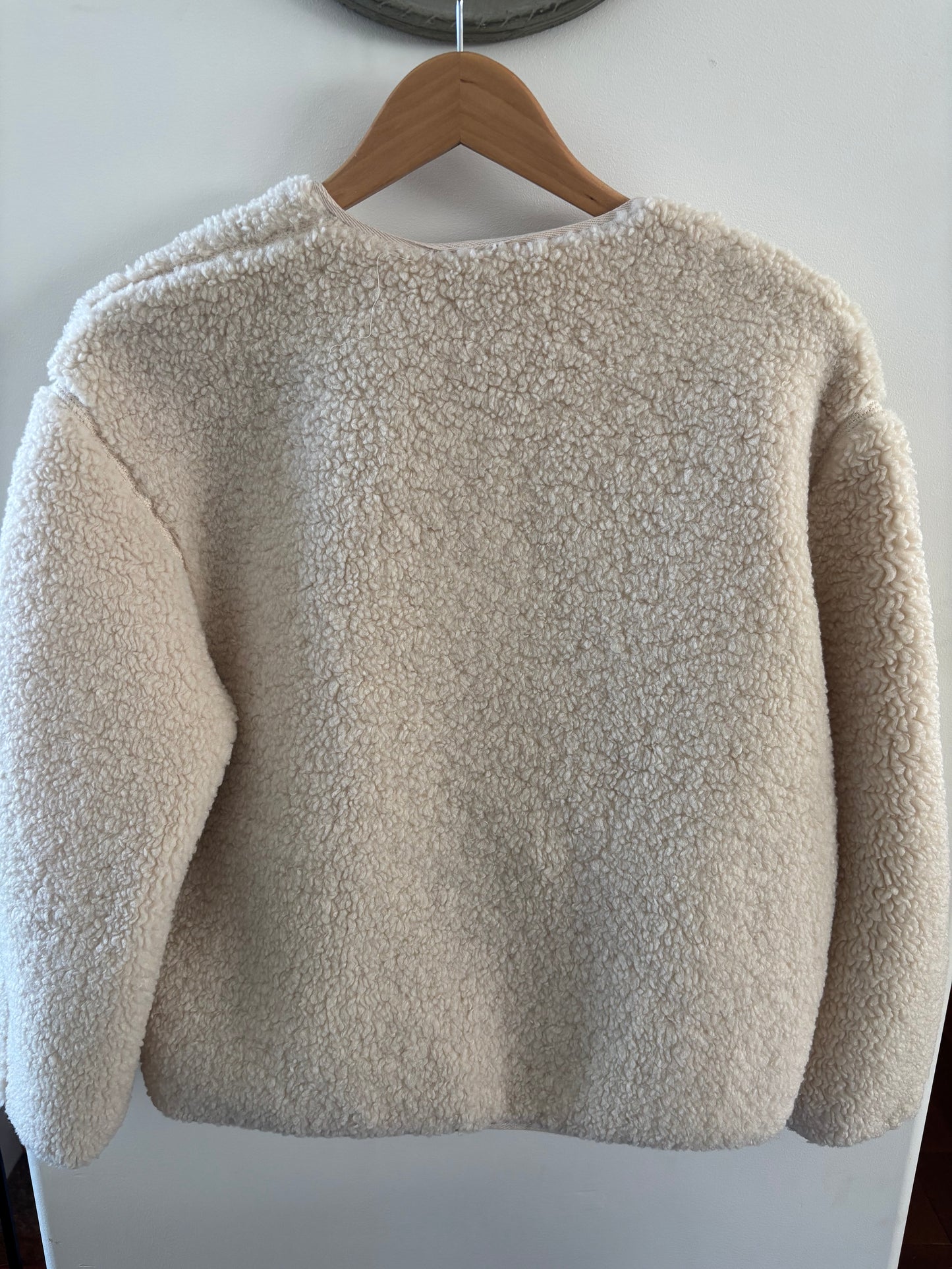 H&M Teddy Fleece Snap Up Jacket | Small (oversized)