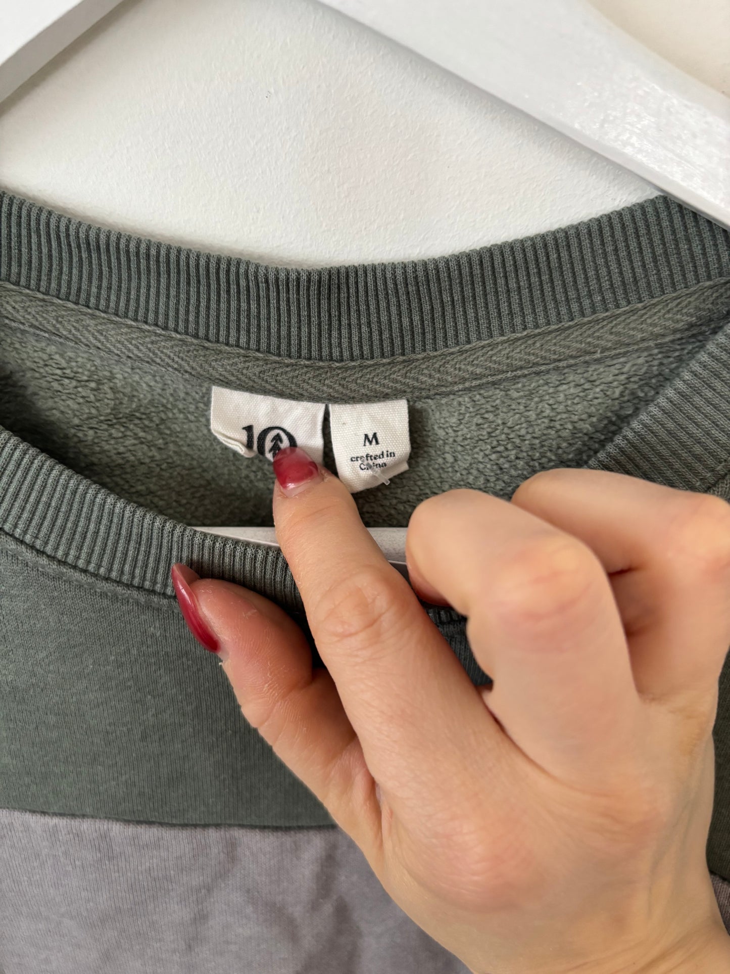 Tentree Fleece Colour Block Crewneck | Sz Medium (J01C3)