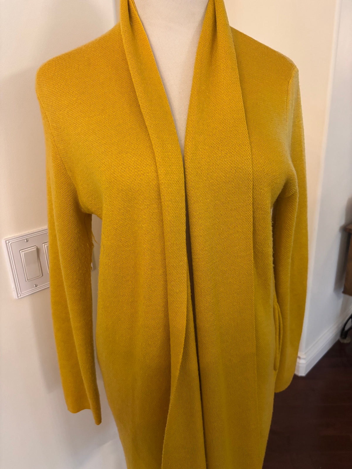 Pink Martini Yellow Long Cardigan | Sz Small (oversized)