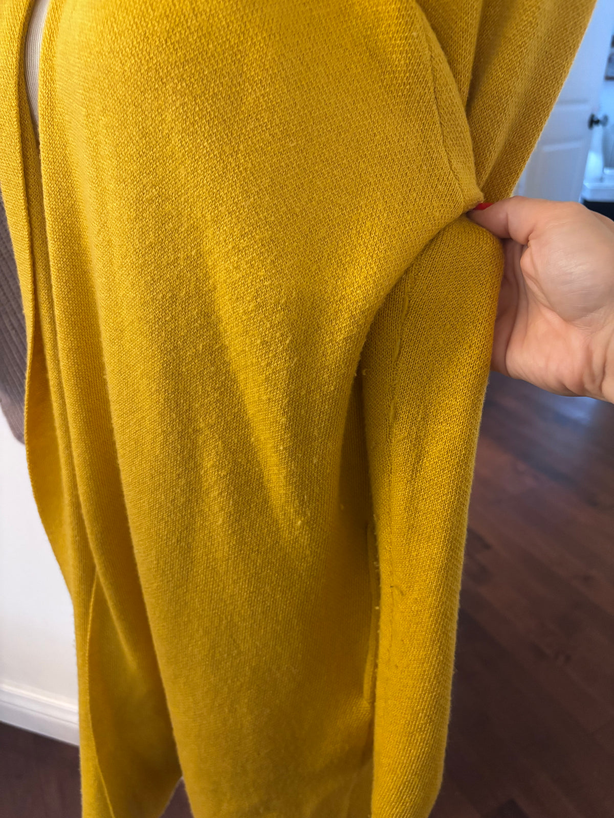 Pink Martini Yellow Long Cardigan | Sz Small (oversized)