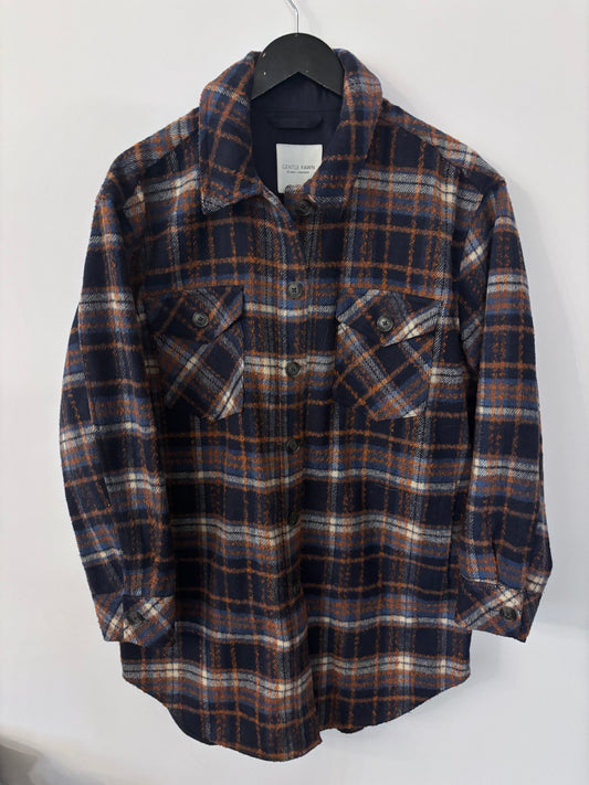 Gentle Fawn Blue Plaid Jacket | Sz Medium