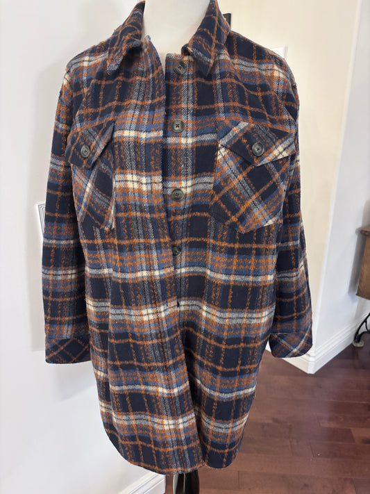 Gentle Fawn Blue Plaid Jacket | Sz Medium