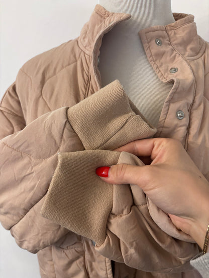 Black Tape Quilted Jacket | Sz Medium